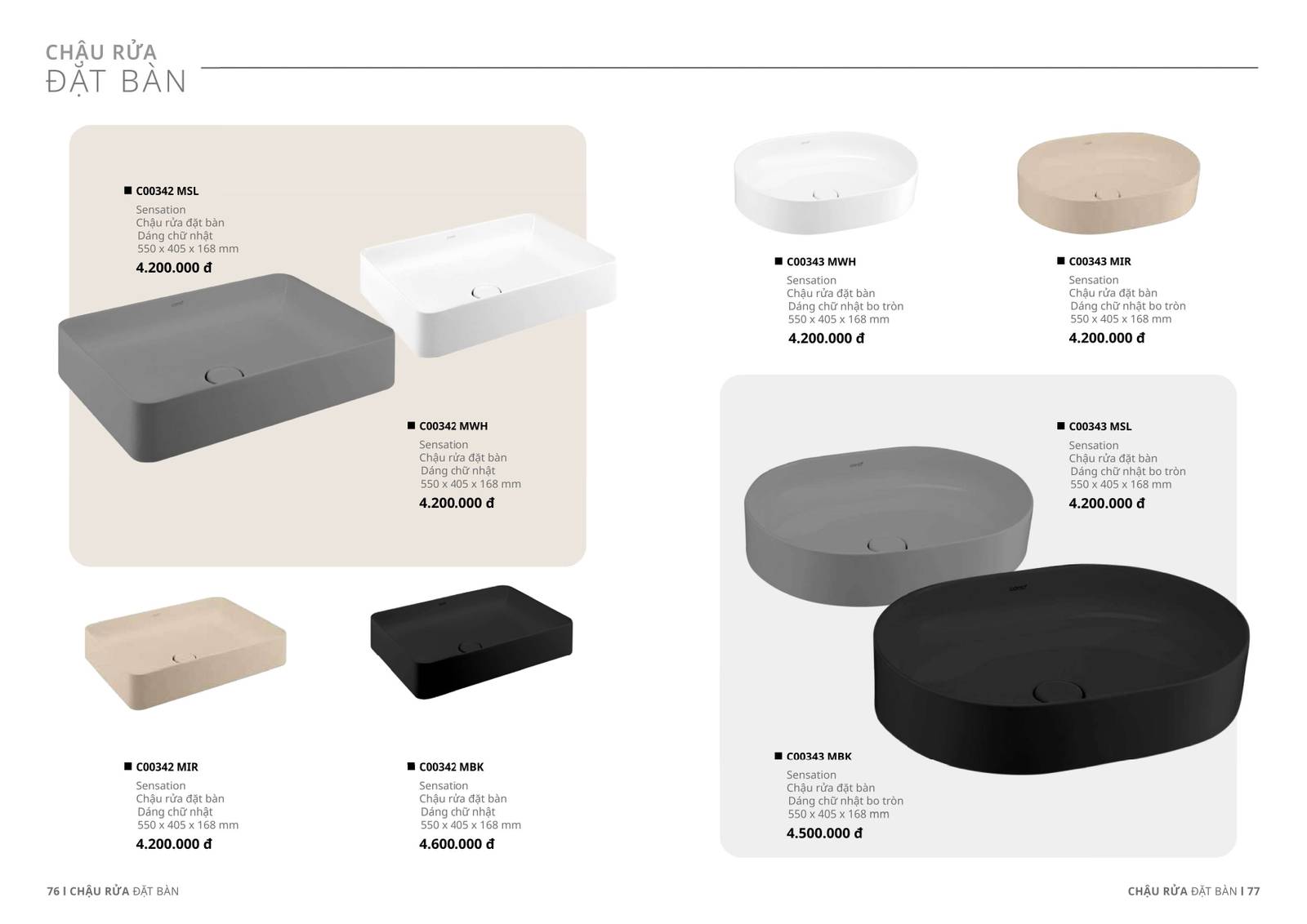 Thiết bị vệ sinh COTTO Catalogue và Bảng giá mới nhất 2025 /Page 37